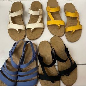 Croc comfort sandals size 9 LOT